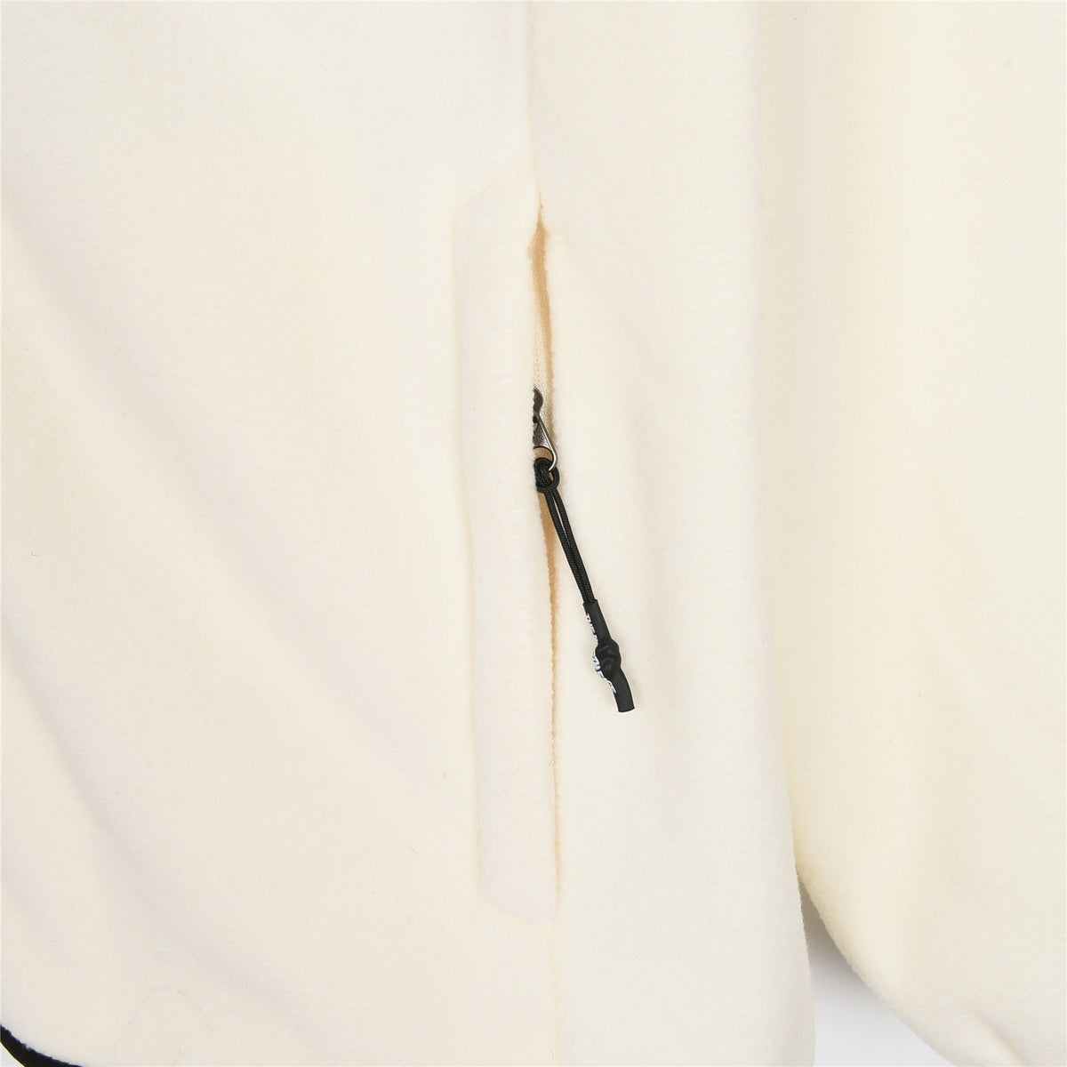 The North Face Women's Men's Fleece Jacket - Off White & Black Color Block