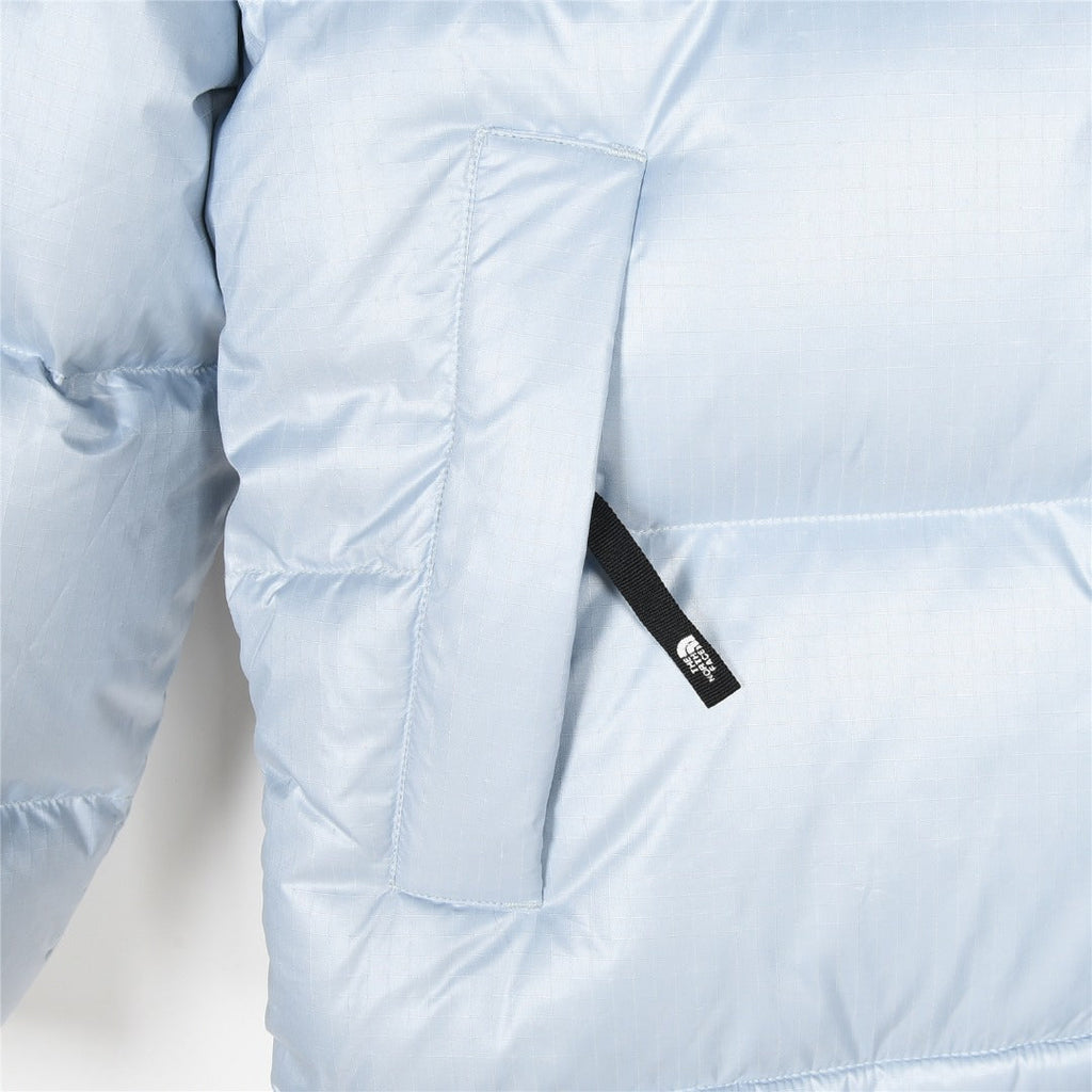 The North Face 1996 Retro Nuptse Jacket – Ice Blue & Black Color Block | Women's & Men's Styling