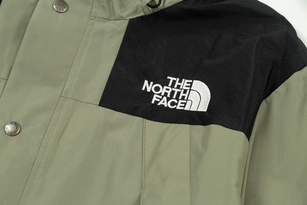 The North Face Men's Sage Green Black Color Block GORE-TEX Hooded Mountain Jacket