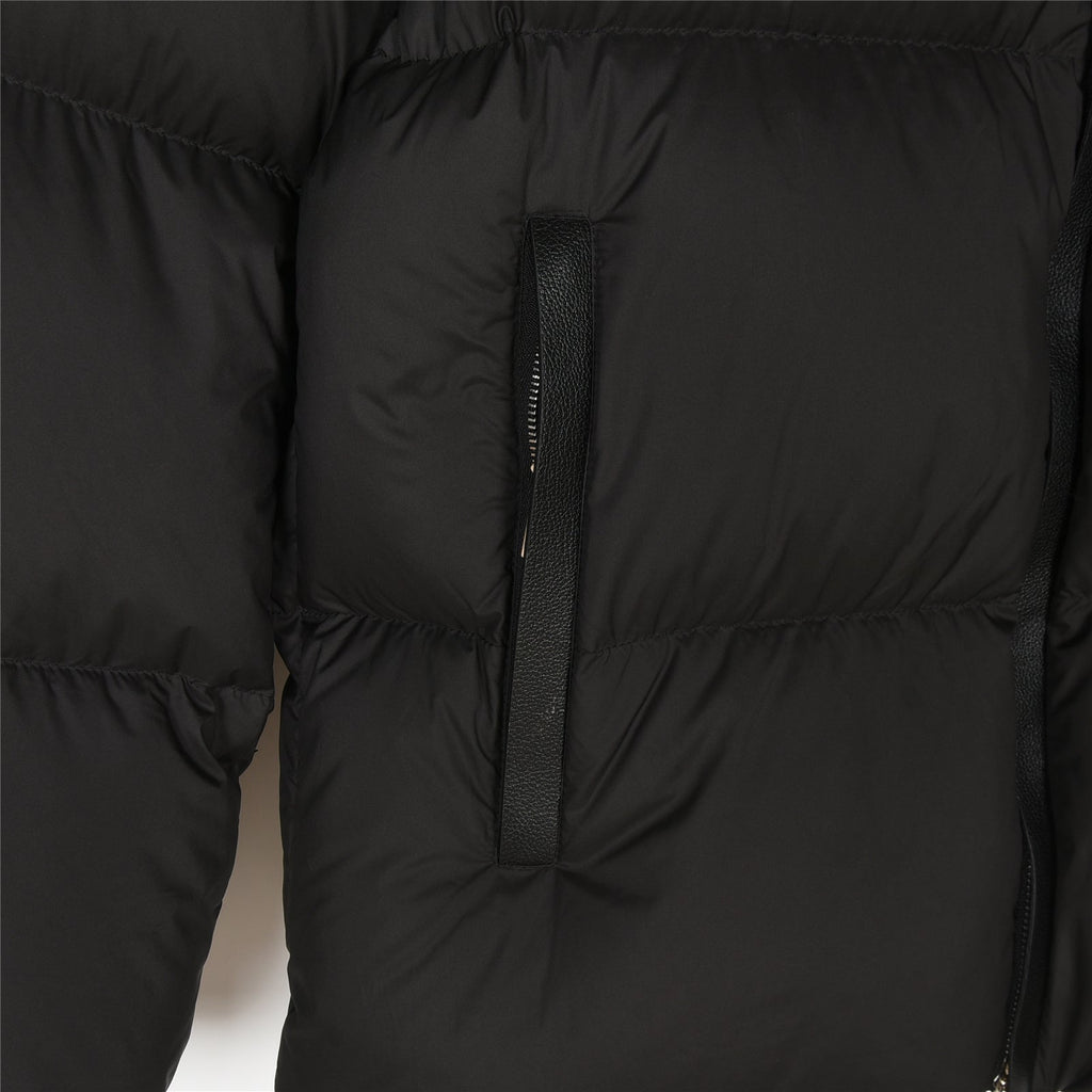 Moncler Women's Men's Thick Stand Collar Down Jacket - Black