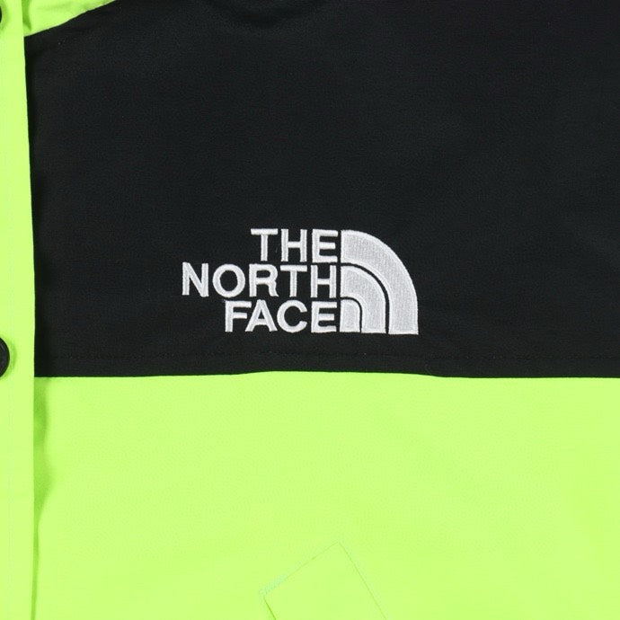 The North Face Women's Cropped Hooded Jacket | Fluorescent Green & Black Color Block | Men's Styling Inspiration