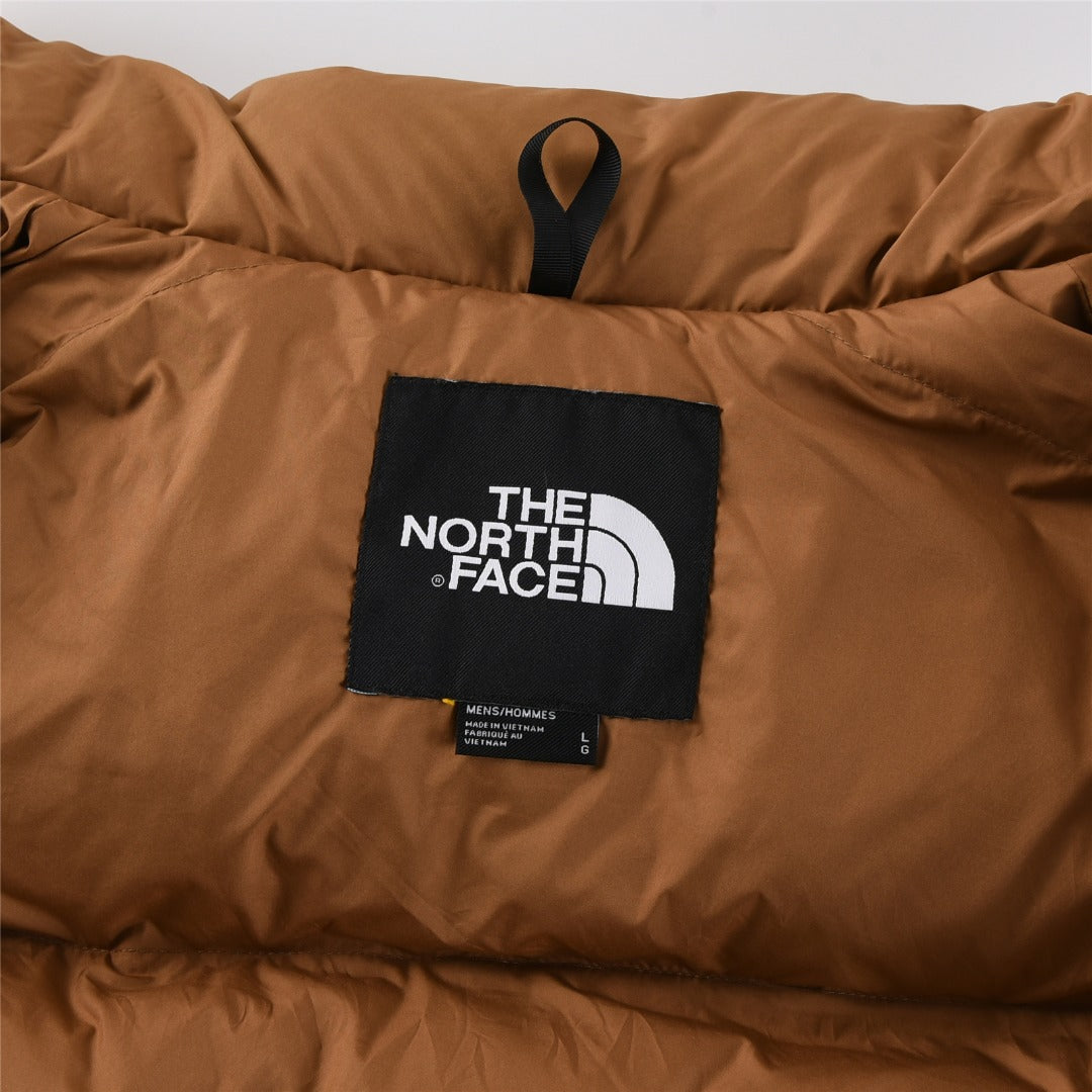 The North Face 1996 Retro Nuptse Jacket – Yellow & Brown Color Block | Women's & Men's Styling