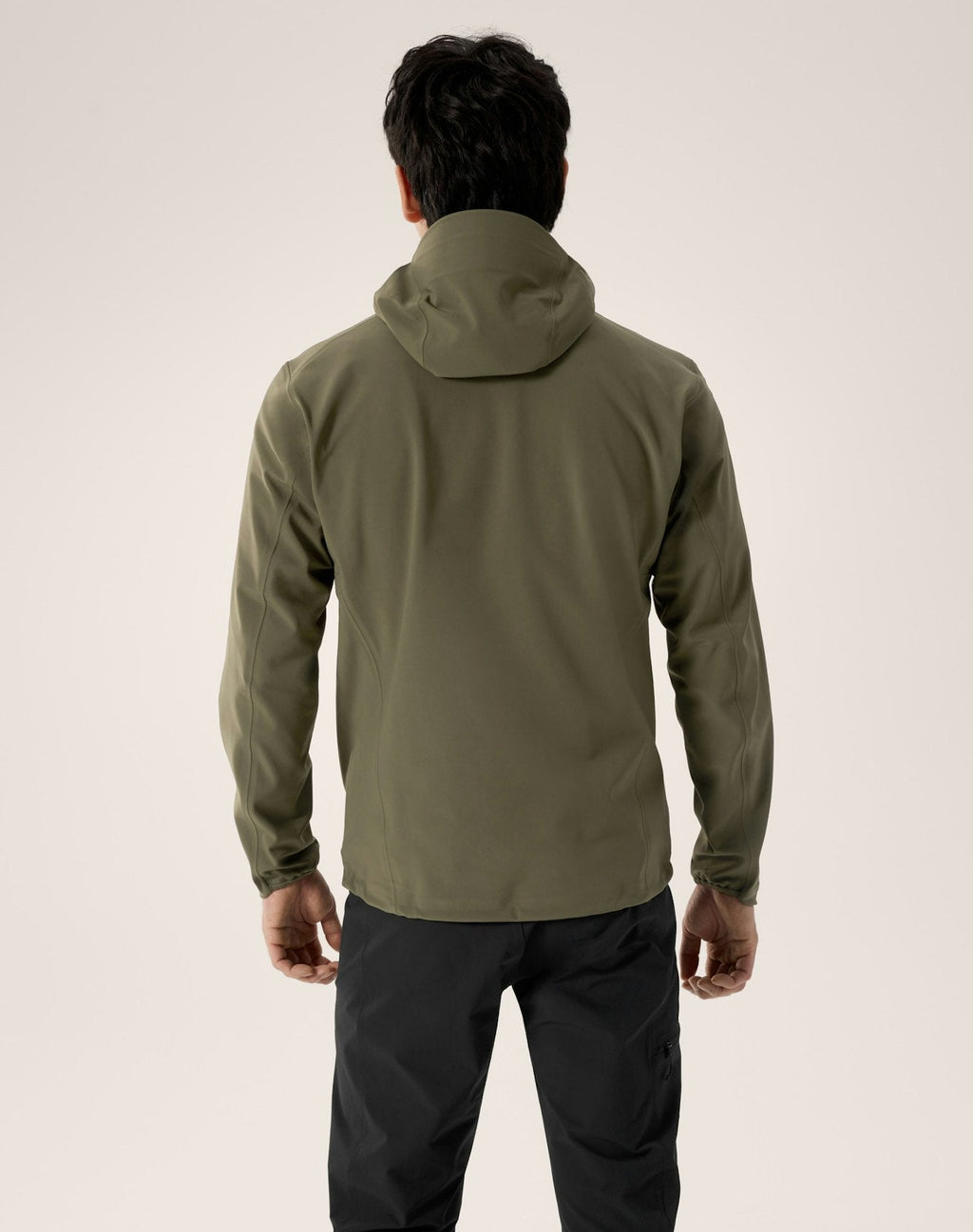 Arc'teryx Gamma MX Men's Hoody, Olive and Black Color-Block Soft Shell