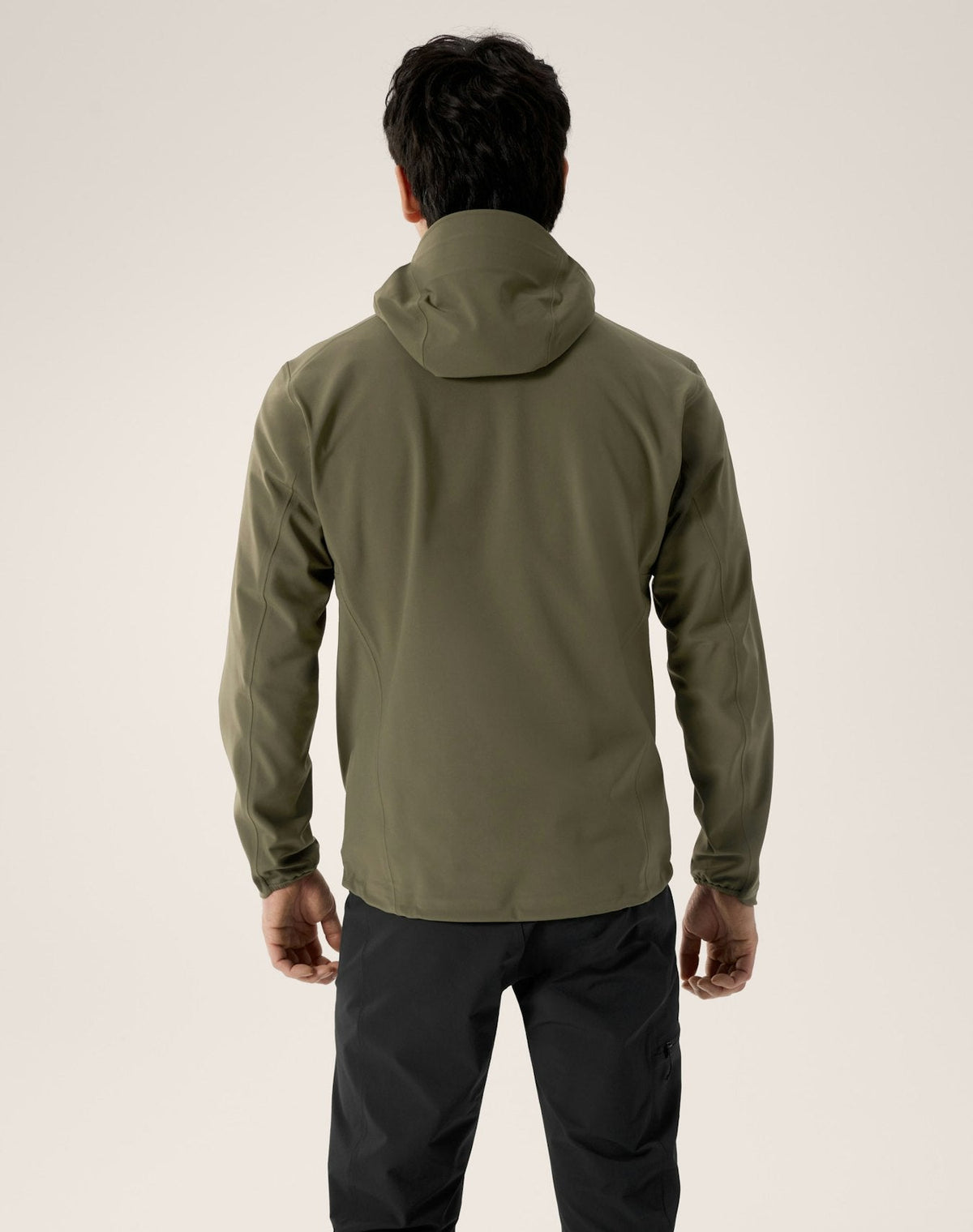Arc'teryx Gamma MX Men's Hoody, Olive and Black Color-Block Soft Shell
