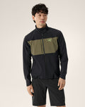 Arc'teryx Gamma MX Men's Jacket, Black and Olive Color-Block Soft Shell