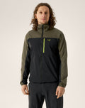 Arc'teryx Squamish Men's Hoody, Black & Olive Color Block