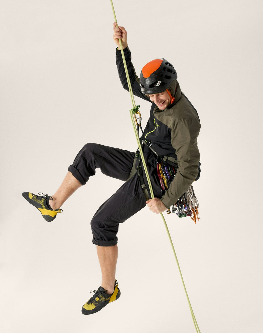 Arc'teryx Squamish Men's Hoody, Black & Olive Color Block