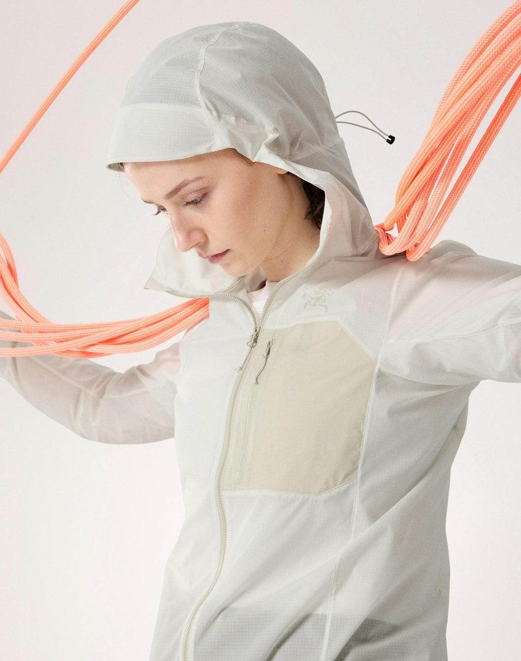 Arc'teryx Squamish Women's Hoody, Off White Color Block