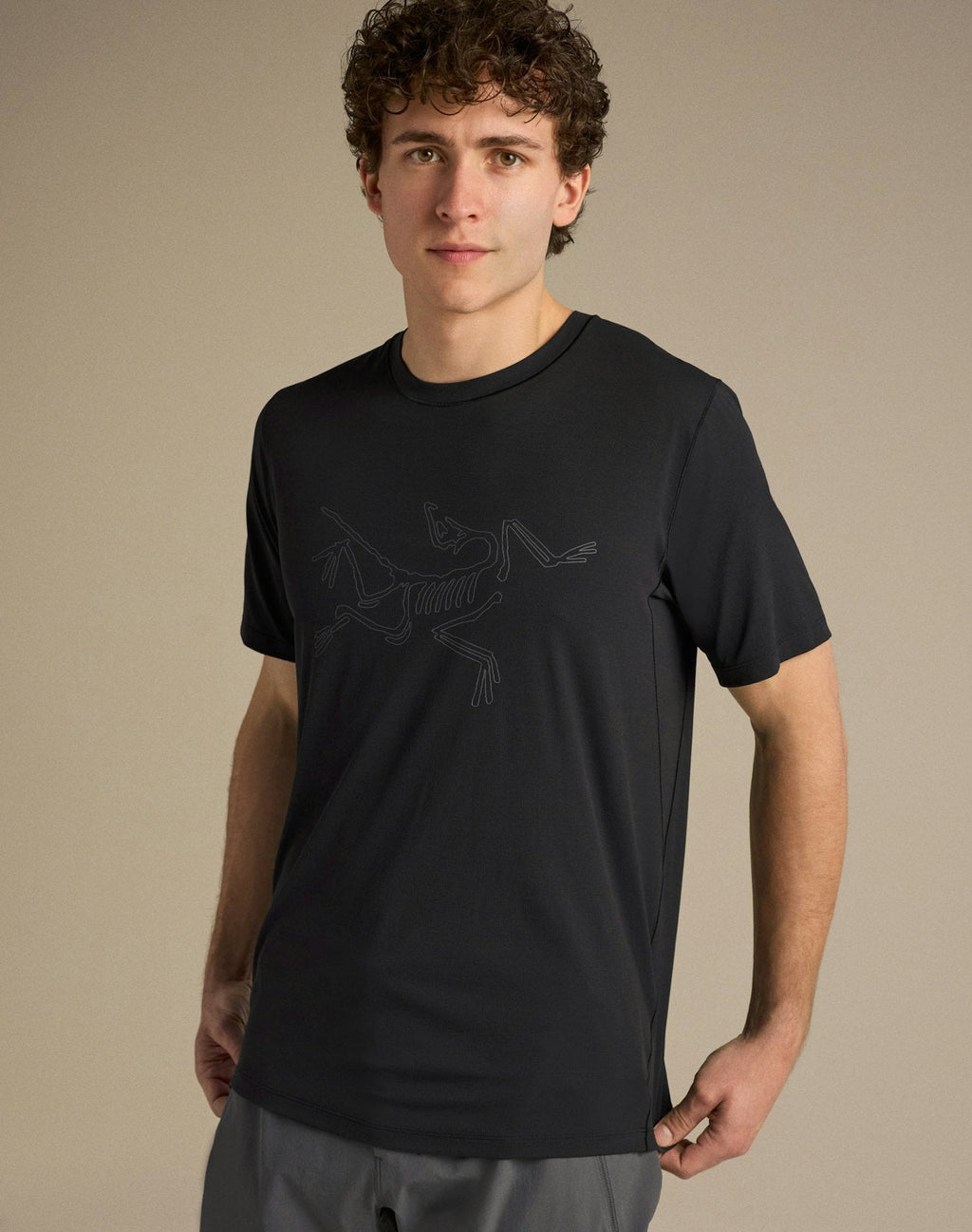 Arc'teryx Men's Big Bird Skeleton Short Sleeve Shirt | Black