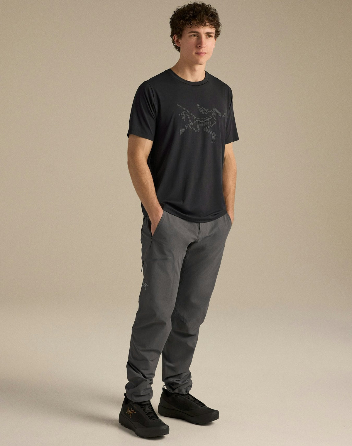 Arc'teryx Men's Big Bird Skeleton Short Sleeve Shirt | Black