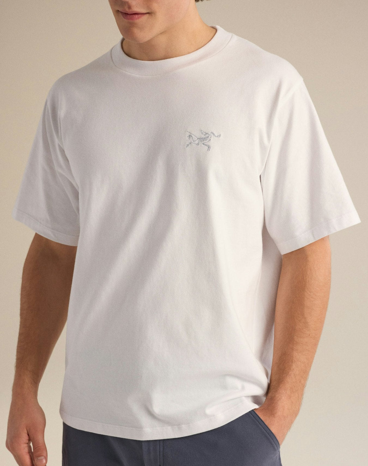 Arc'teryx Men's Emblem Crew Short Sleeve Shirt | White