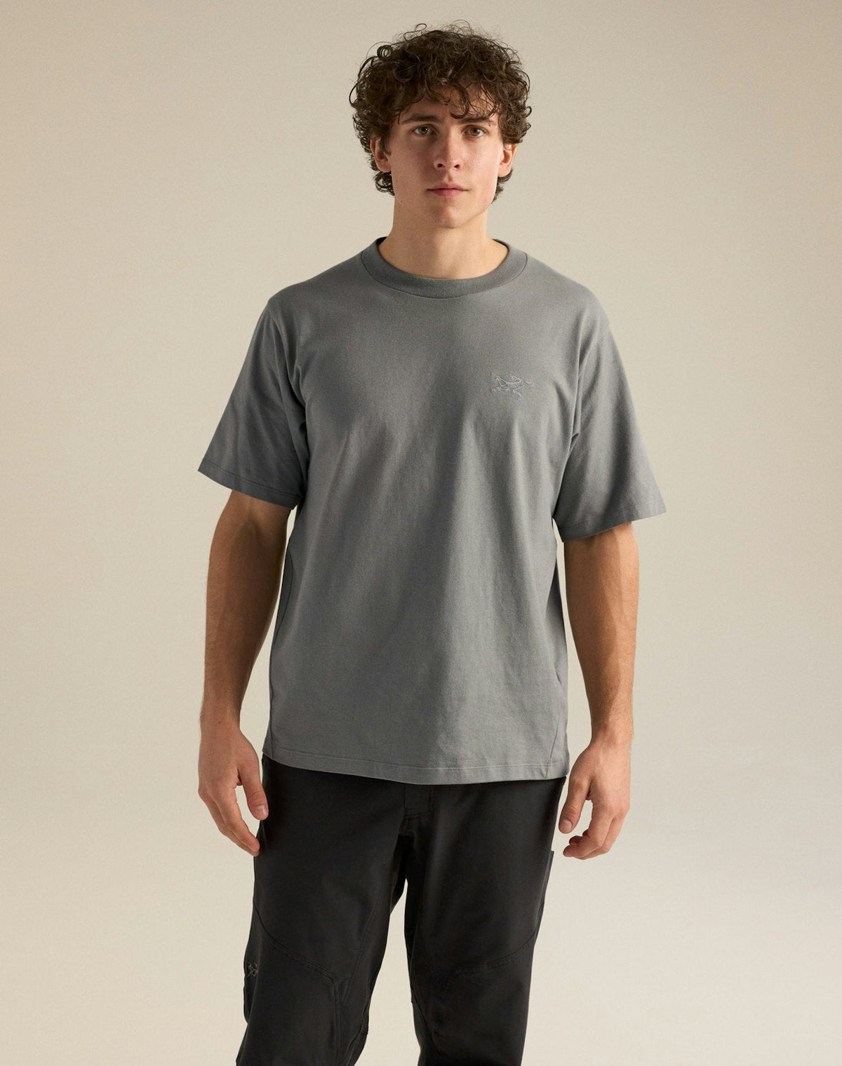Arc'teryx Men's Emblem Crew Short Sleeve Shirt | Grey