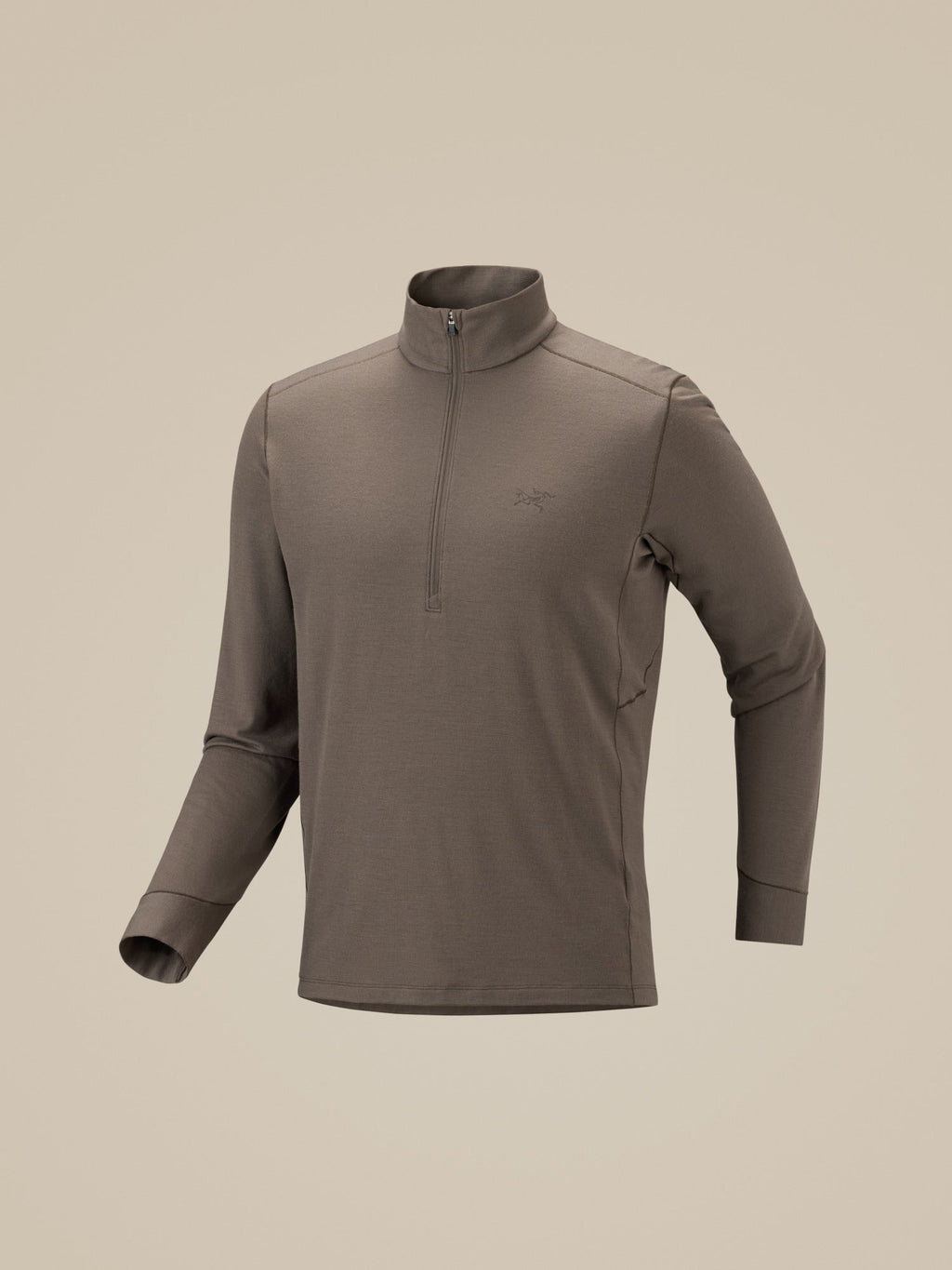 Arc'teryx Rho Men's Zip-Neck Top – Taupe
