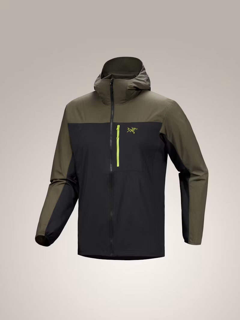 Arc'teryx Squamish Men's Hoody, Black & Olive Color Block